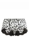 Dolce & Gabbana Leopard-print Satin Shorts In Neutrals