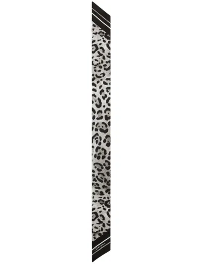 DOLCE & GABBANA LEOPARD-PRINT SCARF