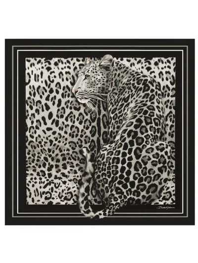 DOLCE & GABBANA LEOPARD-PRINT SCARF
