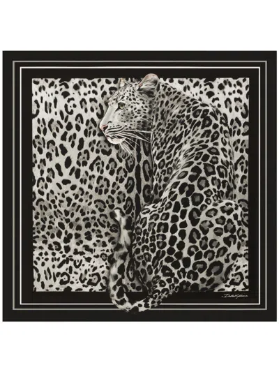 DOLCE & GABBANA LEOPARD-PRINT SCARF