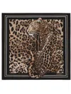 Dolce & Gabbana Leopard-print Scarf In Brown