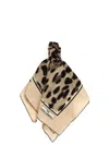 Dolce & Gabbana Leopard Print Scarf In Leo Bordo Nudo