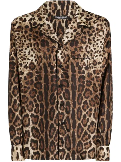 Dolce & Gabbana Leopard-print Shirt In Animal Print