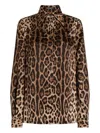 Dolce & Gabbana Leopard-print Shirt In Brown