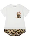 Dolce & Gabbana Leopard-print T-shirt Set In White