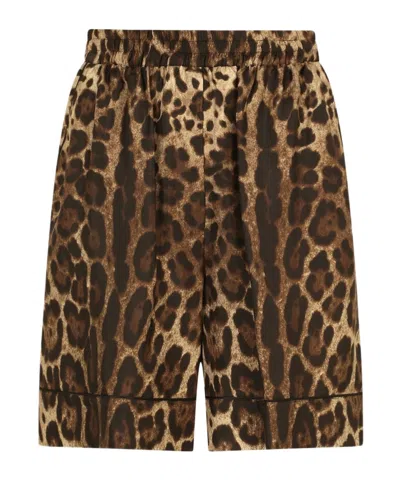 DOLCE & GABBANA LEOPARD PRINT SHORTS