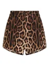 Dolce & Gabbana Leopard-print Shorts In Brown