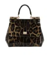 Dolce & Gabbana Leopard Print Sicily Tote In Black