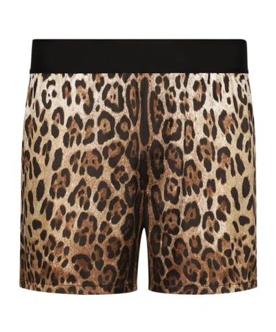 DOLCE & GABBANA DOLCE  GABBANA LEOPARD-PRINTED SHORTS