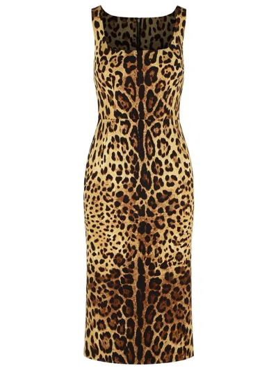 Dolce & Gabbana Leopard-print Silk Dress In Animal Print