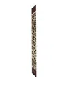 Dolce & Gabbana Leopard Print Silk Foulard In Marrón