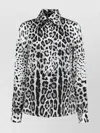 Dolce & Gabbana Leopard Print Silk Satin Shirt In Multi