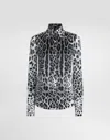 Dolce & Gabbana Leopard-print Silk Satin Shirt In Animal Print