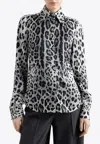 Dolce & Gabbana Animal Print Button Down Blouse In Multicolor
