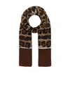 Dolce & Gabbana Leopard-print Silk Scarf In Brown