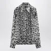 Dolce & Gabbana Animal Print Button Down Blouse