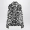 Dolce & Gabbana Animal Print Button Down Blouse