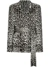 Dolce & Gabbana Leo Dressing Gown Shirt In Black