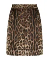 Dolce & Gabbana Leopard-print Silk-twill Shorts In Black