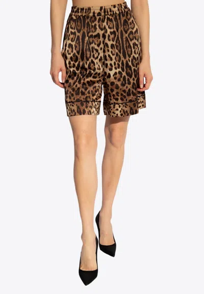 Dolce & Gabbana Lace Handbag With Dg Logo In Animal Print