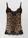 Dolce & Gabbana Leopard-print Lace-detailing Camisole