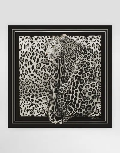 DOLCE & GABBANA LEOPARD-PRINT SILK TWILL FOULARD (90X90)