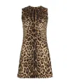 Dolce & Gabbana Leopard-print Sleeveless Dress In Black