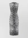 Dolce & Gabbana Leopard Print Sleeveless Midi Dress