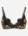Dolce & Gabbana Leopard-print Soft Cup Bra With Lace In アニマリエプリント