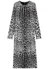 Dolce & Gabbana Leopard-print Stretch-silk Midi Dress In Multi Animal
