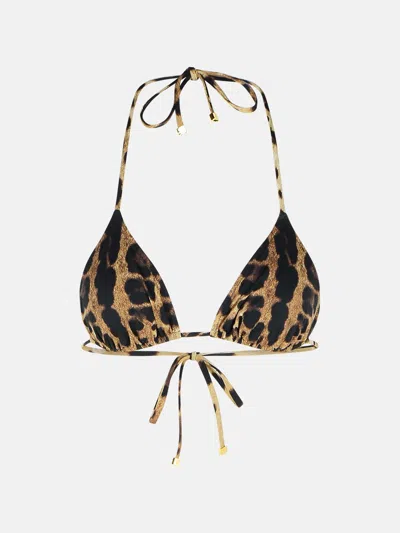 Dolce & Gabbana Leopard Print Swimsuit In Polyamide Blend In Animal Print