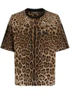 Dolce & Gabbana Leopard Print T-shirt In Brown