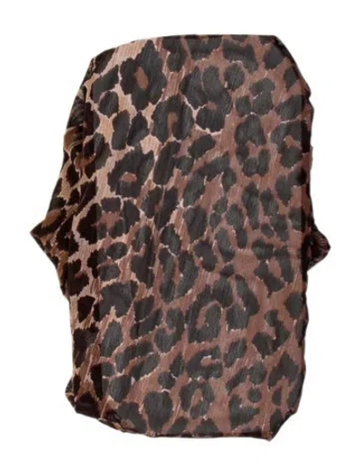 Pre-owned Dolce & Gabbana Leopard Print Tights In Brown