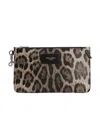 Dolce & Gabbana Leopard-print Toiletry Bag In Multicolor