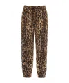Dolce & Gabbana Leopard Print Nylon Jogger Pants For In Brown