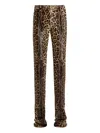 Dolce & Gabbana Leopard-print Trousers In Brown