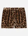 Dolce & Gabbana Leopard-print Twill Shorts In Animal Print