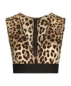 Dolce & Gabbana Leopard Print Vest In Black