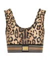Dolce & Gabbana Leopard Print Vest In Nude