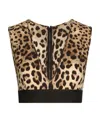 Dolce & Gabbana Leopard Print Vest In Black