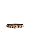 Dolce & Gabbana Leopard-print Buckle Belt In Brown
