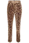 Dolce & Gabbana Printed Casual Pants In Brown