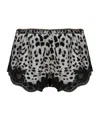 Dolce & Gabbana Animal Pattern Underwear Shorts In Black