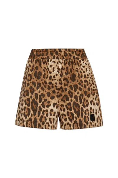 Dolce & Gabbana Logo-patch Shorts In Multi