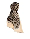 Dolce & Gabbana Leopard Print Logo Scarf