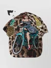 Dolce & Gabbana Leopard Sequin Sicily Applique Baseball Cap In Multi