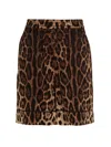Dolce & Gabbana Dolce  Gabbana Leopard-printed Elasticated Waistband Shorts In Multi