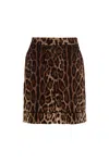 Dolce & Gabbana Dolce  Gabbana Leopard-printed Elasticated Waistband Shorts In Brown