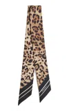 Dolce & Gabbana Leopard Silk Foulard In Animal