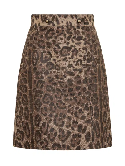 DOLCE & GABBANA LEOPARD SKIRT